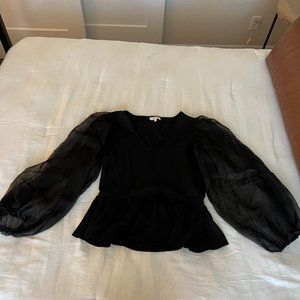 Wide sleeve Peplum top